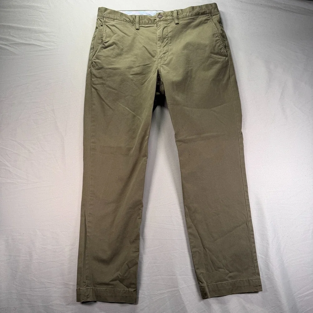 Polo Ralph Lauren Chino Pants Mens 34x30 Olive Green Cotton Twill Stretch Preppy